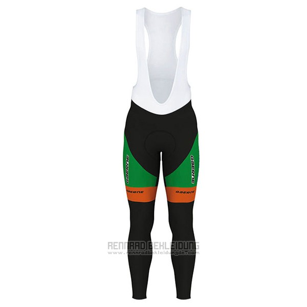 2017 Fahrradbekleidung Bardiani Csf Ml Wei und Grun Trikot Langarm und Tragerhose - zum Schließen ins Bild klicken